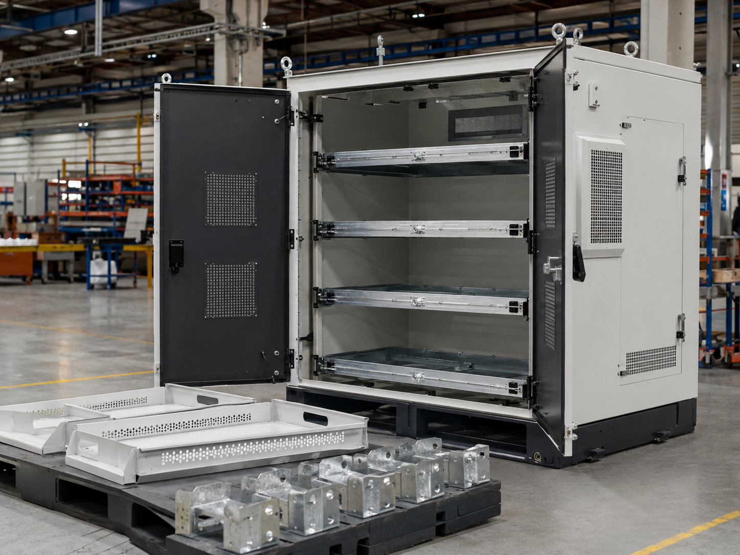 Custom sheet metal battery enclosure manufactured by Rapidsheetfab