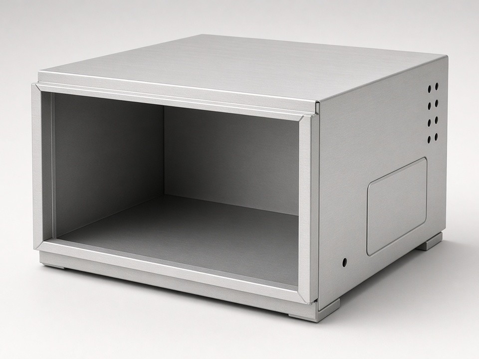 Precision fabricated sheet metal equipment housings produced for industrial OEMs