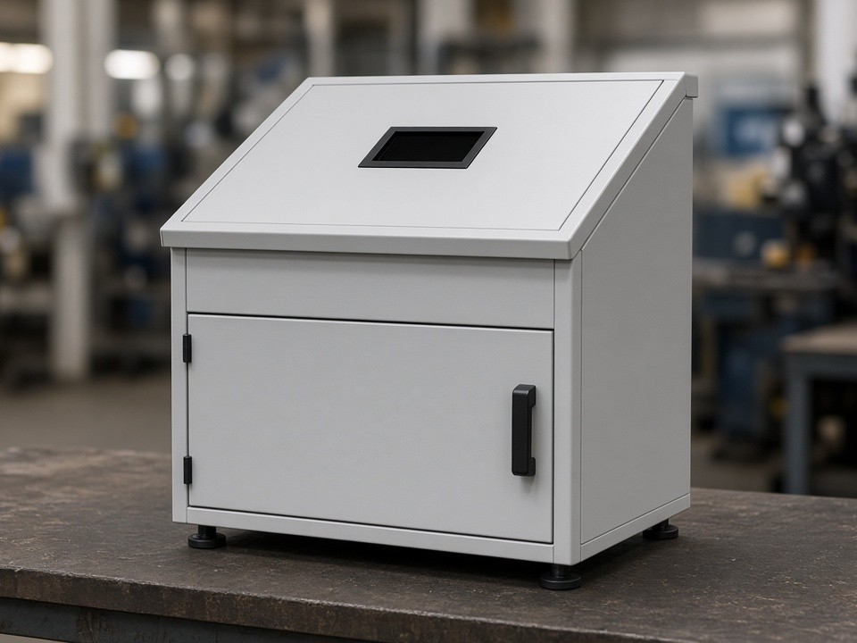 Custom operator console enclosures manufactured by Rapidsheetfab