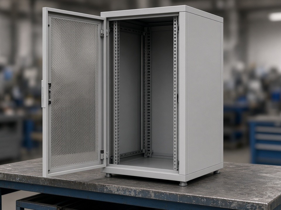 Custom server and network cabinets manufactured by Rapidsheetfab